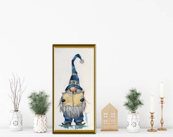 Gnome print | gnomes | Holiday art prints | Wall art | Christmas Decor