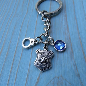 STAINLESS STEEL HAND CUFF KEY CHAIN GREAT LAW ENFORCEMENT OFFICER GIFT 