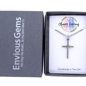 Twisted Cable design Religious Cross Charm Pendant Necklace Religious Celebration Gift Necklace on a Stainless-Steel 16&quot; or 18&quot; Cable Chain