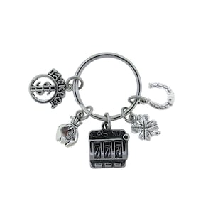 Mini Gambling Slot Machine Key Chains Pocket Fruit Lucky Jackpot