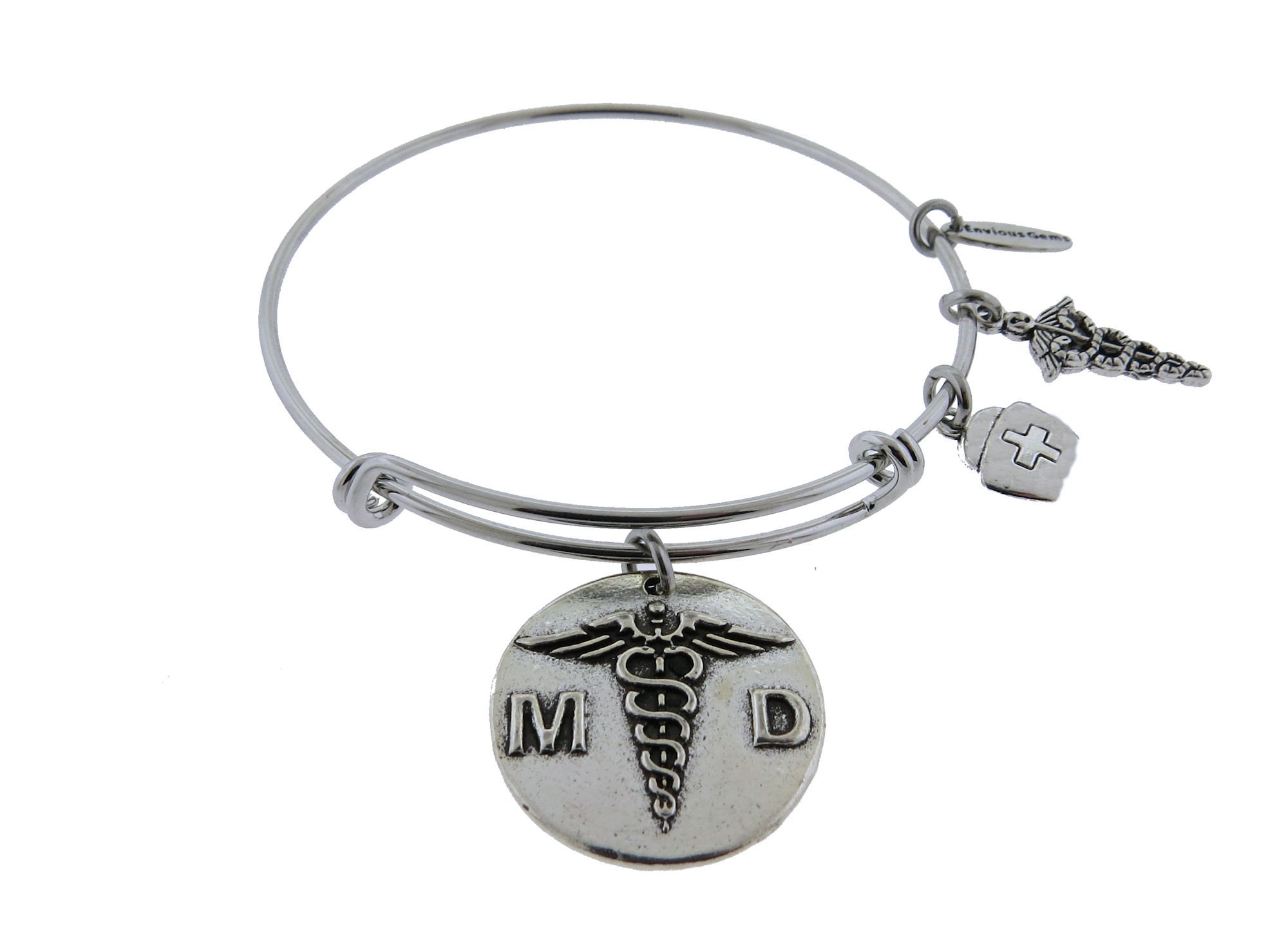 Doctor M.D Silver Expandable Stainless Steel Bracelet Etsy