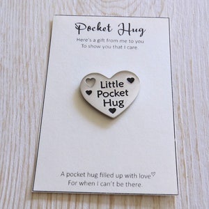 Little Pocket Hug Heart Token Stainless Steel Pocket Hug for Long Distance Friendship Relationship Thinking of You Gift Just Because Gift