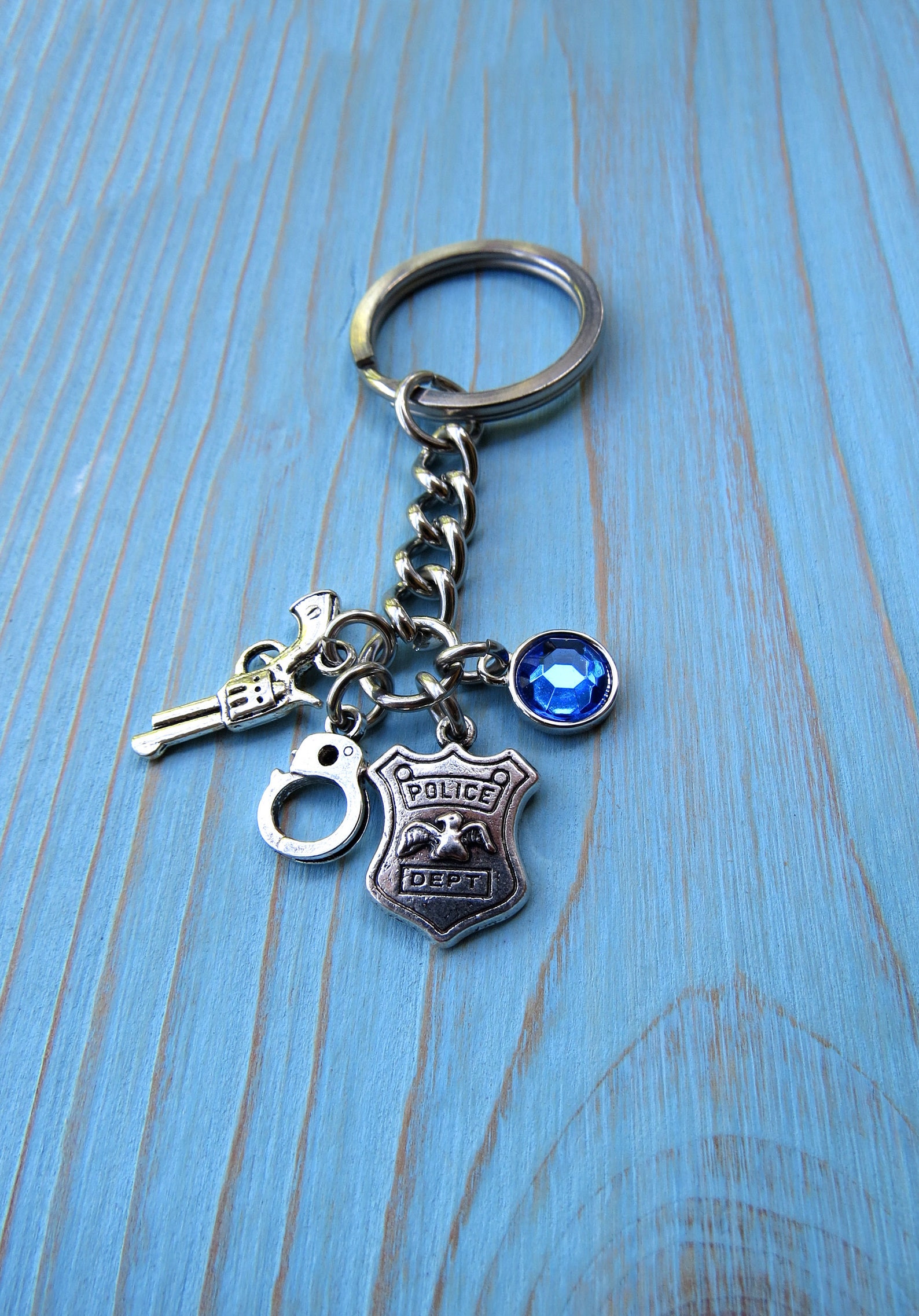 Police Officer Keychain, Police Academy Graduation Stainless Steel