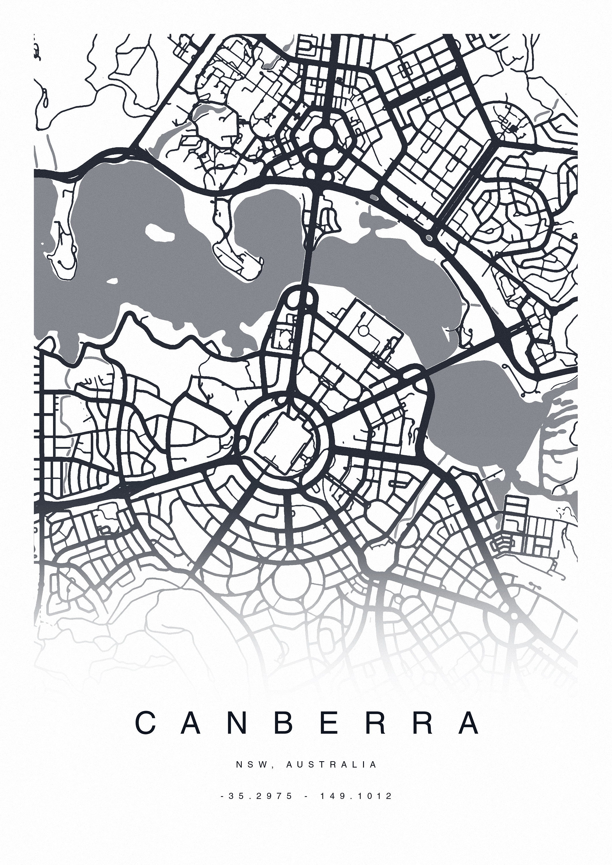 PRINTABLE Canberra Map Print Map Of Canberra Canberra Map Etsy printable-canberra-map-print-map-of-canberra-canberra-map-etsy
