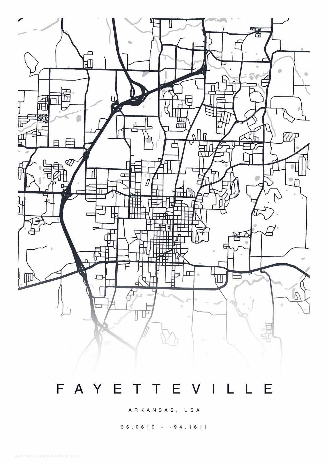 PRINTABLE Fayetteville Map Print Street Map Of Fayetteville Etsy printable-fayetteville-map-print-street-map-of-fayetteville-etsy