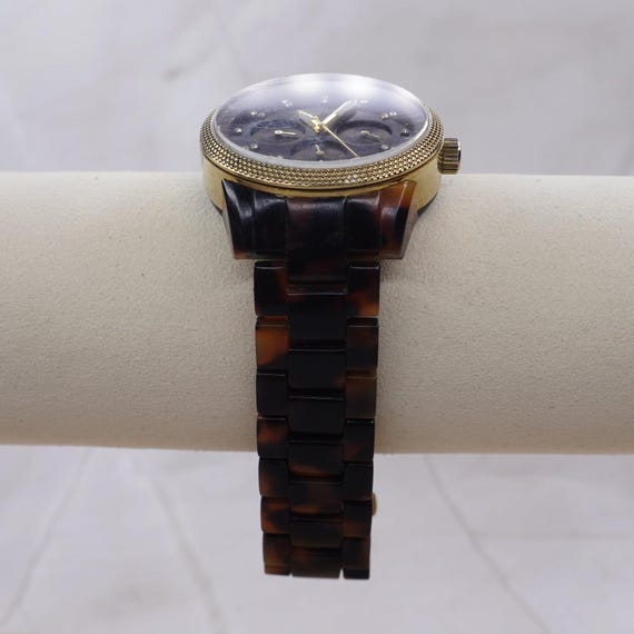 Michael Kors Gold-Tone Chronograph Watch with Tortoiseshell  display picture 1