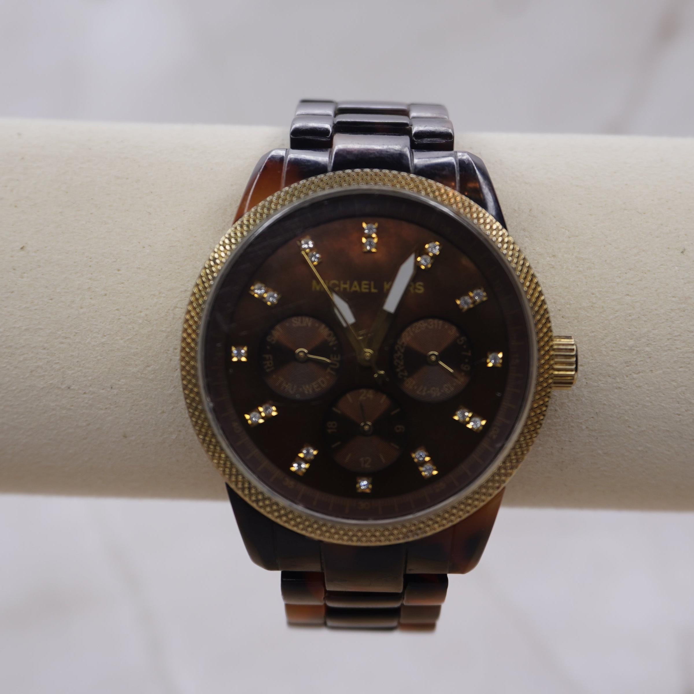 Michael Kors Watch - Tortoise and Gold Michael Kors Bag Malaysia | Michael Kors Yazmeen Gold-Tone  main image 2