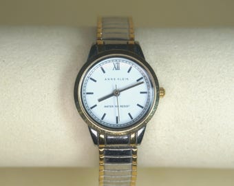 1990s Vintage Anne Klein Mixed-Metal Expandable Watch