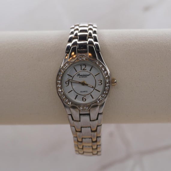Gruen Precision Vintage Crystal Silver Tone Wristwatch - Etsy display picture 1