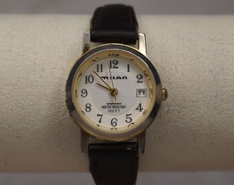 Milan Analog Quartz Watch MLN1002 Black & Gold W/ Diamond  display picture 1