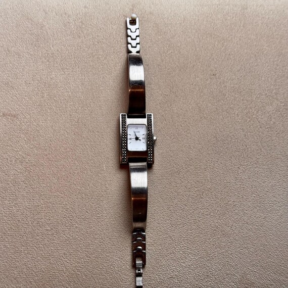 Dark Diamond Rectangular Vintage Modern Watch - image 5