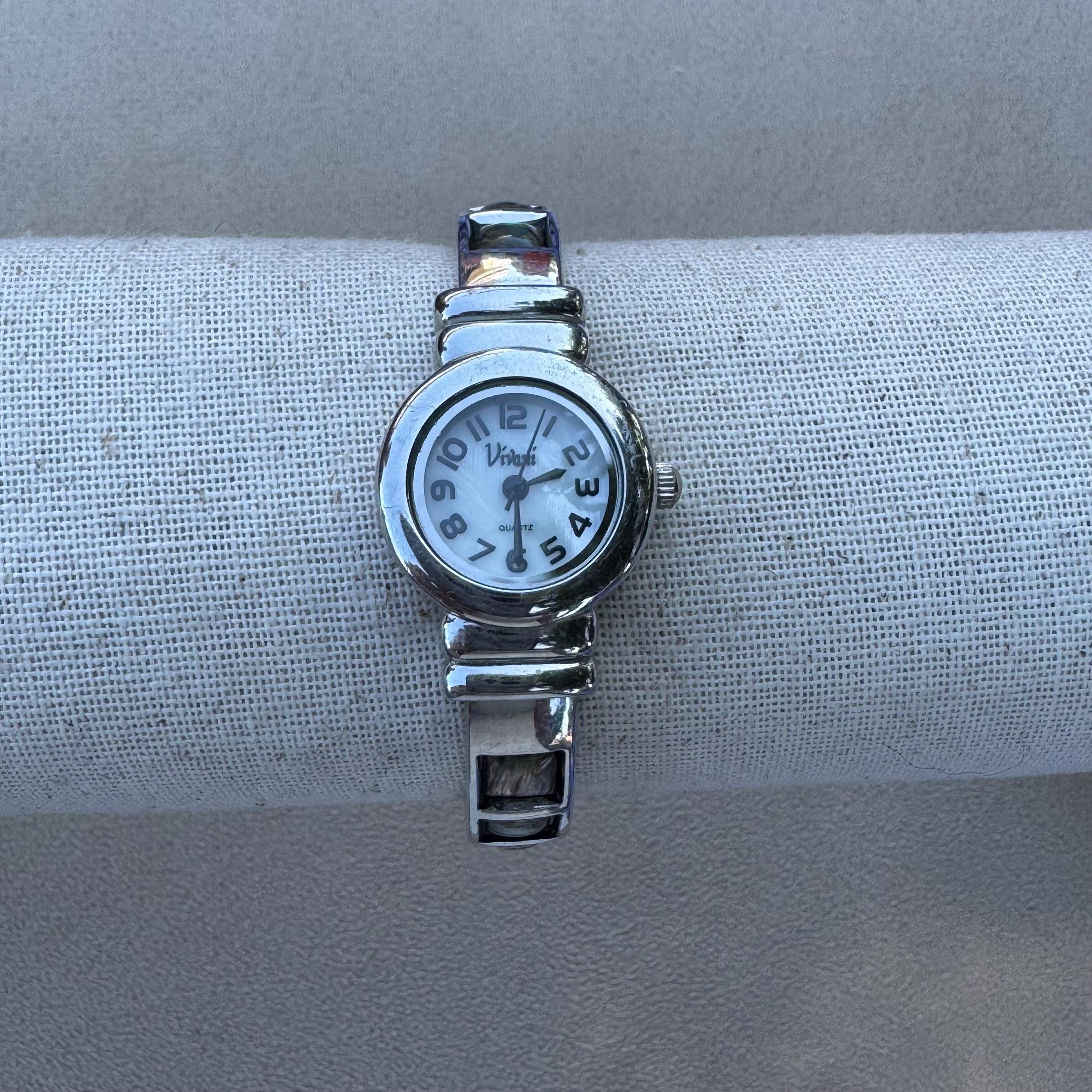 UNIQUE.VINTAGE. Abalone watch face.Cuff bracelet watch. Spring tension on/off. Abalone Shell Watch Face - Etsy main image 3