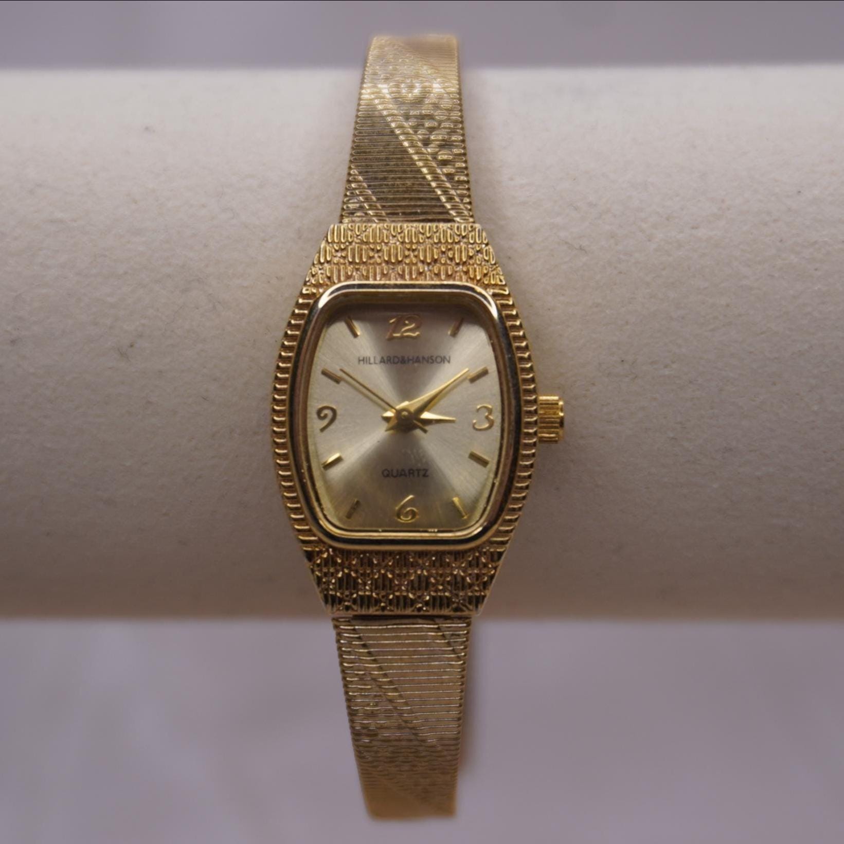 Giorgio Hill Womens Gold-Tone Quartz Watch With Roman Numerals & Square Dial Square Gold Watch Women - Etsy main image 3