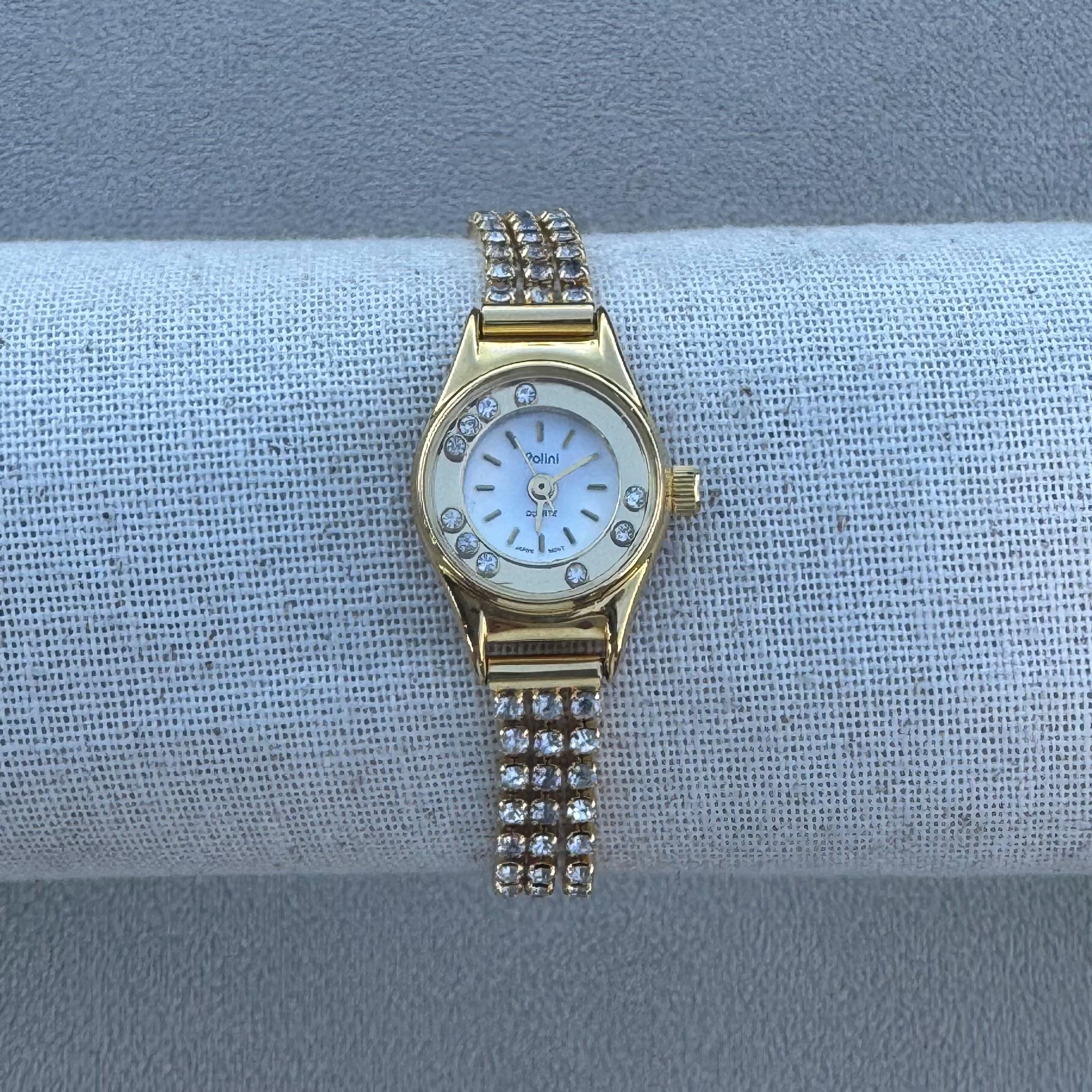 Dainty Diamond Style Polini Gold Bracelet Watch - Etsy