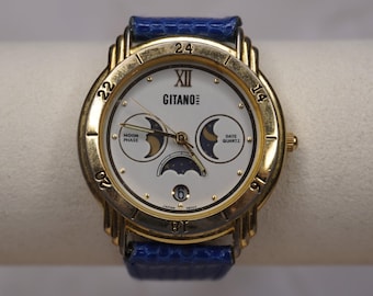 1990's Gitano Quartz Sun Moon Phase Watch