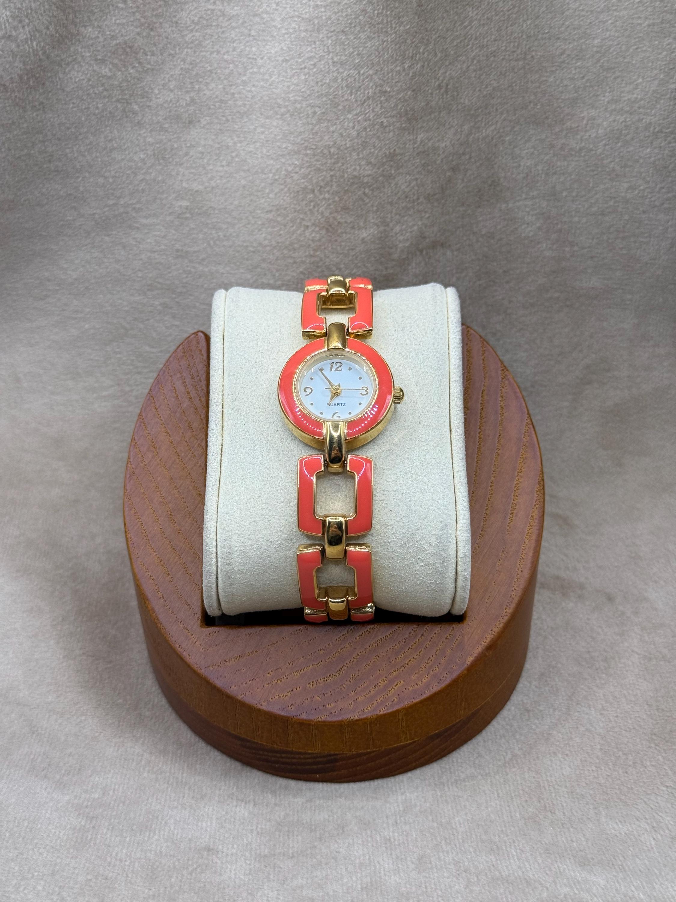 Gold and Deep Peach Tone, 1990\'s Avon Round Dainty Watch 90s Avon Watch - Etsy main image 4