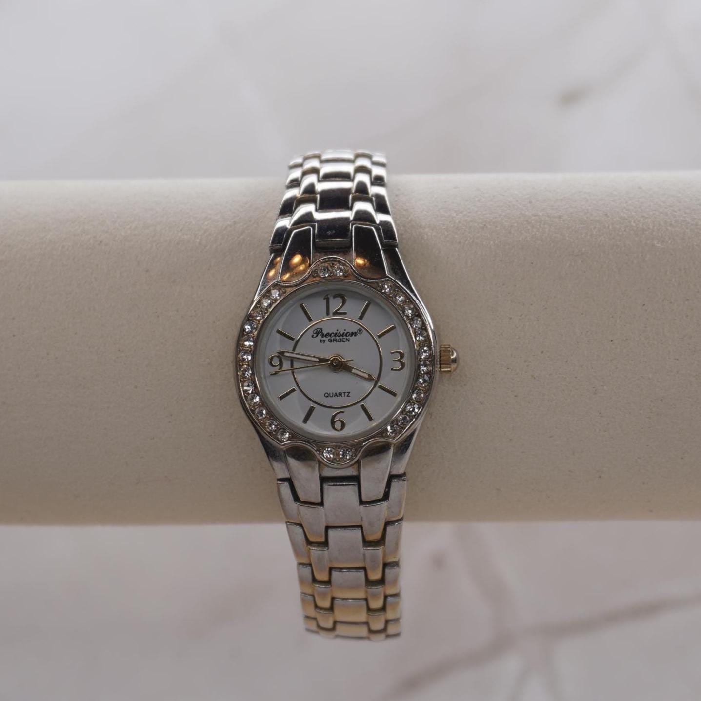 Gruen Precision Vintage Crystal Silver Tone Wristwatch Gruen Precision Vintage Crystal Silver Tone Wristwatch - Etsy main image 2