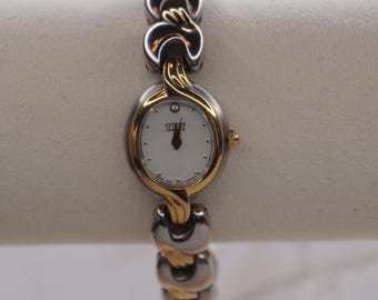 Bulova Women\'s Two-Tone Oval Bracelet Watch in Gold and Silver Bulova Sutton Mother-of-Pearl Dial Two-Tone Bracelet Watch  main image 2