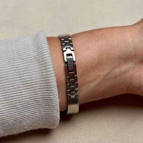 Dark Diamond Rectangular Vintage Modern Watch - image 4