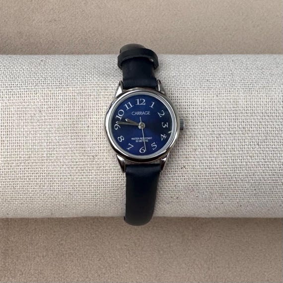 Women\'s Carriage by Timex watch. Indiglo. Dark blue face. Silver band. Carriage Timex Women main image 4