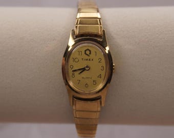 Vintage Gold Plated Timex Ladies Wrist Watch With Speidel  display picture 1