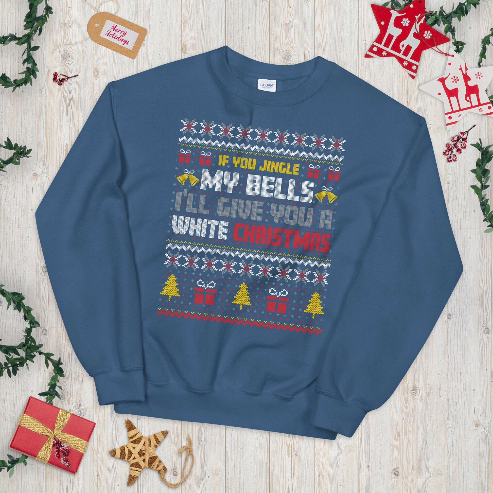 If You Jingle My Bells I ll Give You a White Xmas Ugly Christmas Sweater Etsy Canada