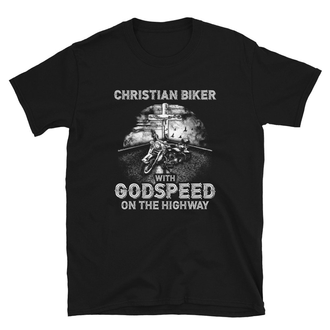 Christian Biker With Godspeed on the Highway Shortsleeve Etsy