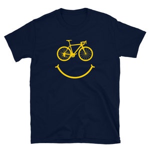 Retro Smiley Biking and Cyclist Unisex T-Shirt