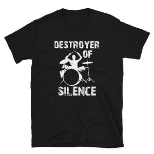 Destroyer Of Silence Heavy Metal RockMusik Schlagzeuger Kurzärmeliges Unisex T-Shirt