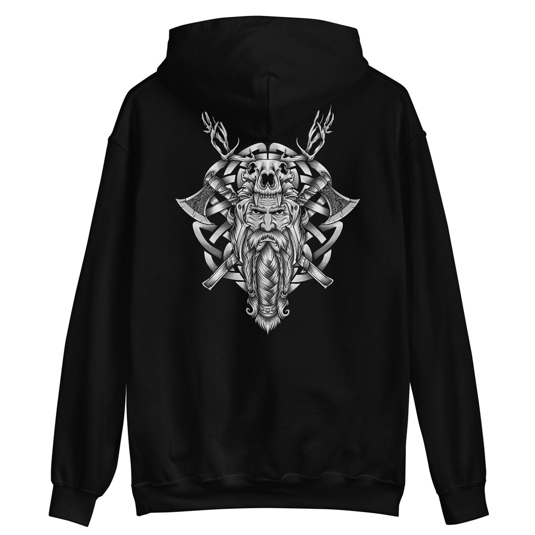 Viking Hoodie Celtic Knot Sweater Viking Helmet Without Horns Viking