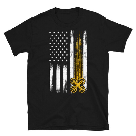 US Flag Drone Pilot Quadcopter Shirt Racing Drone