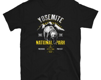 Yosemite National Park Mountain and Bear T-Shirt