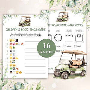 16 Printable Golf Baby Shower Games | Let&#39;s Par-Tee Baby Shower Game Bundle | Golfing Baby Shower Games | DOWNLOAD