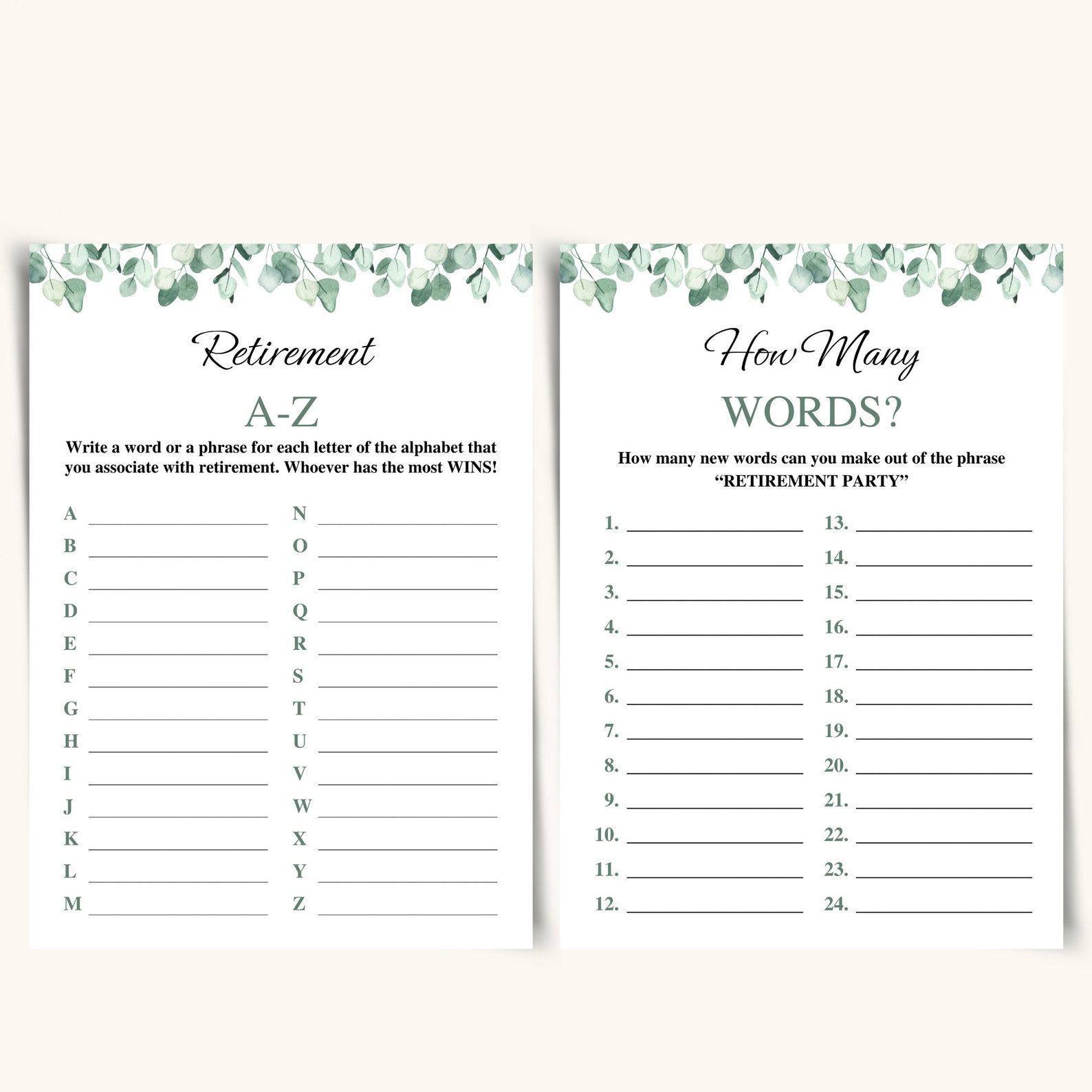 10 Printable Retirement Party Games Retirement Party Game Bundle Office 10 Printable Retirement Party Games Retirement Party Game Bundle Office
