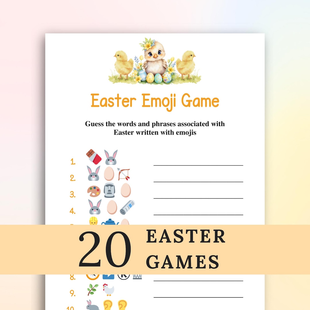 20 Printable Easter Games, Fun Easter Party Games, Easter Game Bundle ...