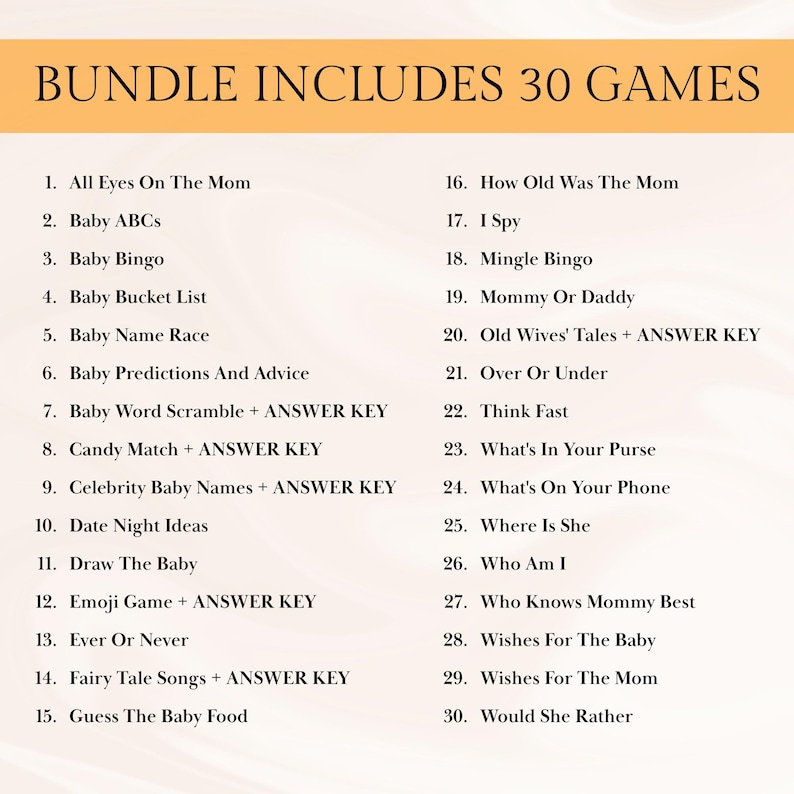 30 Printable Spooky Baby Shower Games: Halloween Baby Shower Game Bundle, Little Boo Baby Shower Games, Pumpkin Baby Shower Games, DOWNLOAD image 5