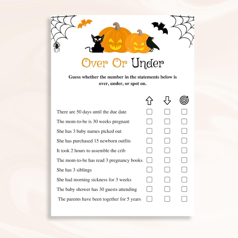 30 Printable Spooky Baby Shower Games: Halloween Baby Shower Game Bundle, Little Boo Baby Shower Games, Pumpkin Baby Shower Games, DOWNLOAD image 3