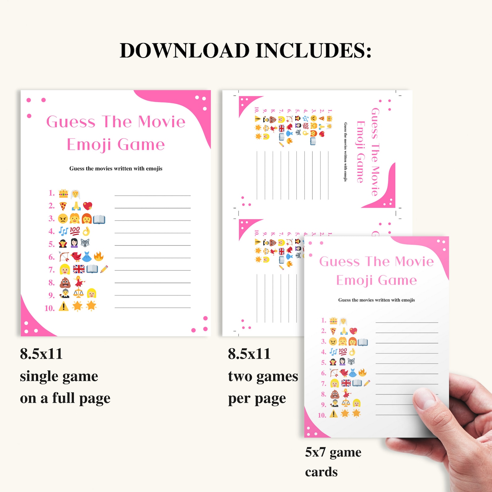 8 Printable Slumber Party Games Sleepover Party Games for Girls ...