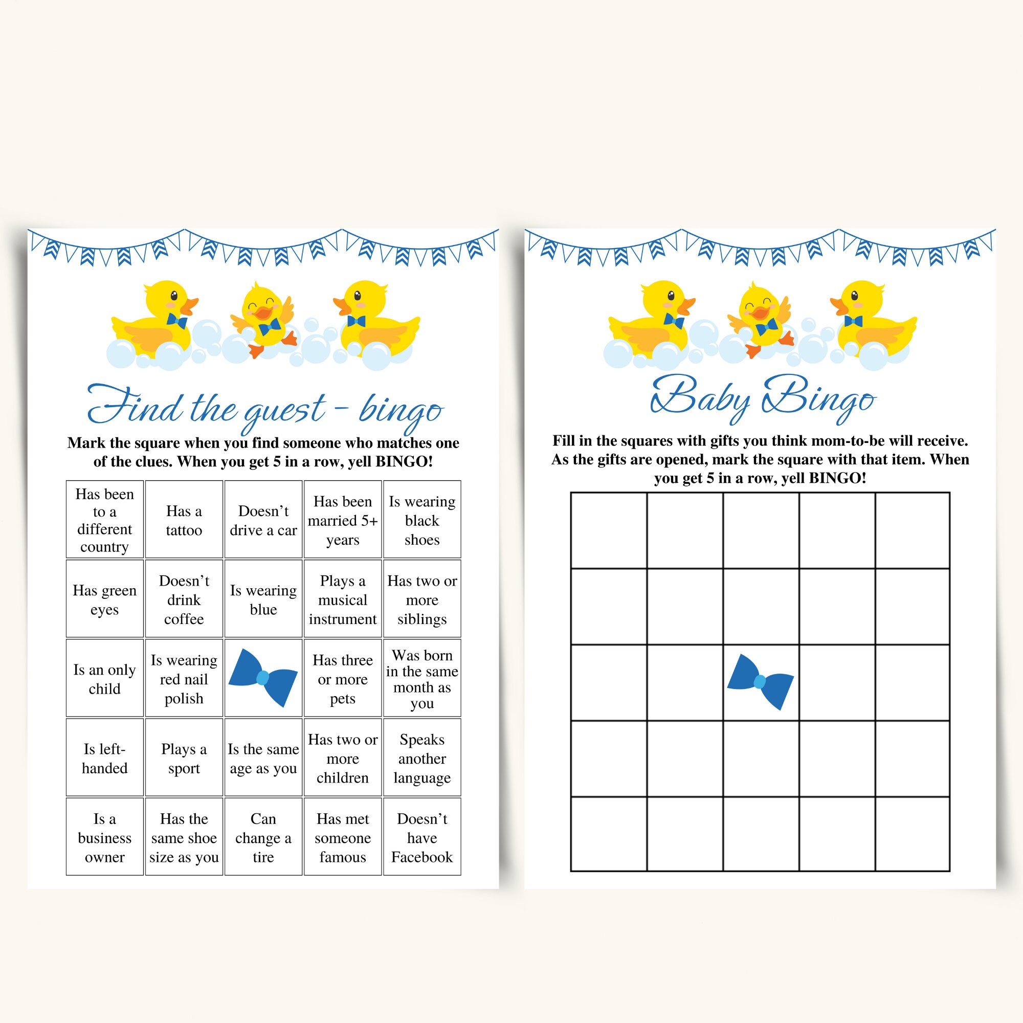 14 Printable Rubber Ducky Baby Shower Games Boy Duck Baby Etsy