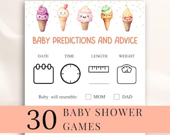30 juegos imprimibles de helados para baby shower, aquí tienes la primicia, juegos de postres, juegos dulces para baby shower, descarga