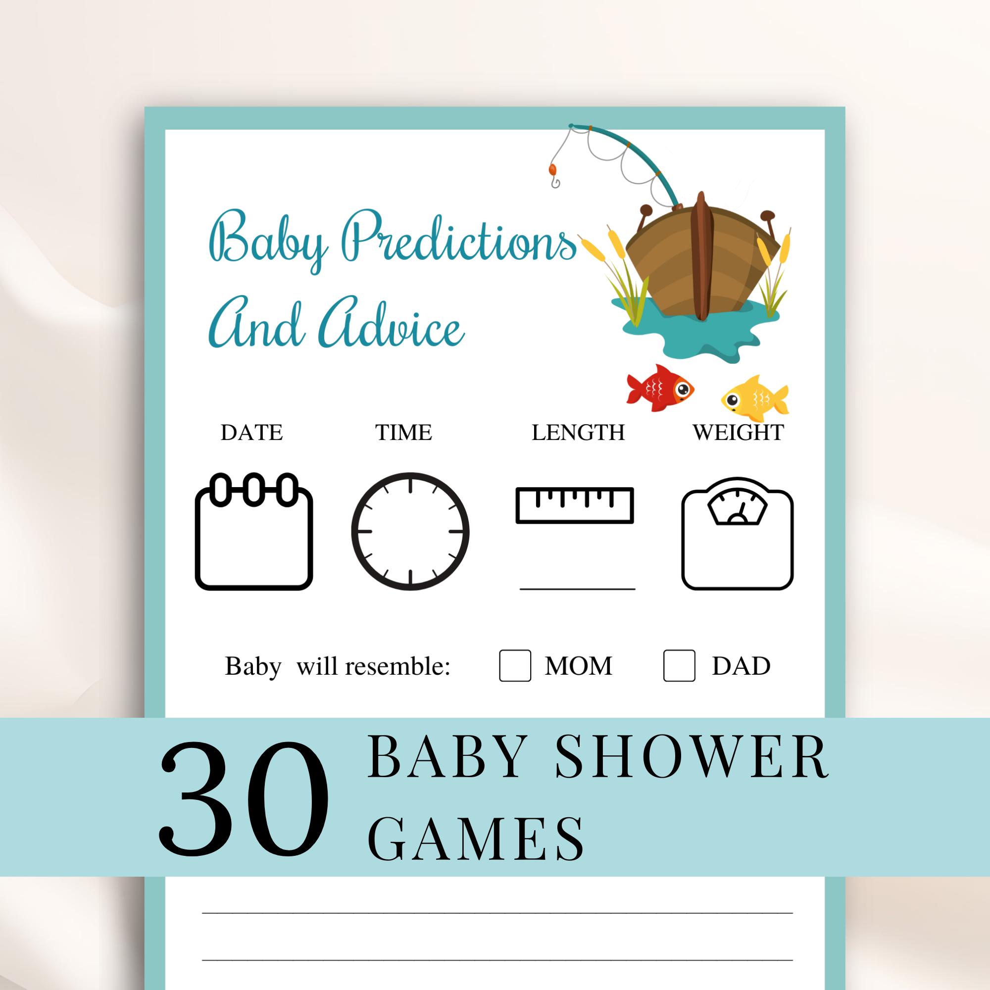 30 juegos imprimibles de pesca para baby shower, juegos de baby shower muy  emocionantes, juegos náuticos, juegos de baby shower oceánicos, descarga -  Etsy México, image size:2000x2000