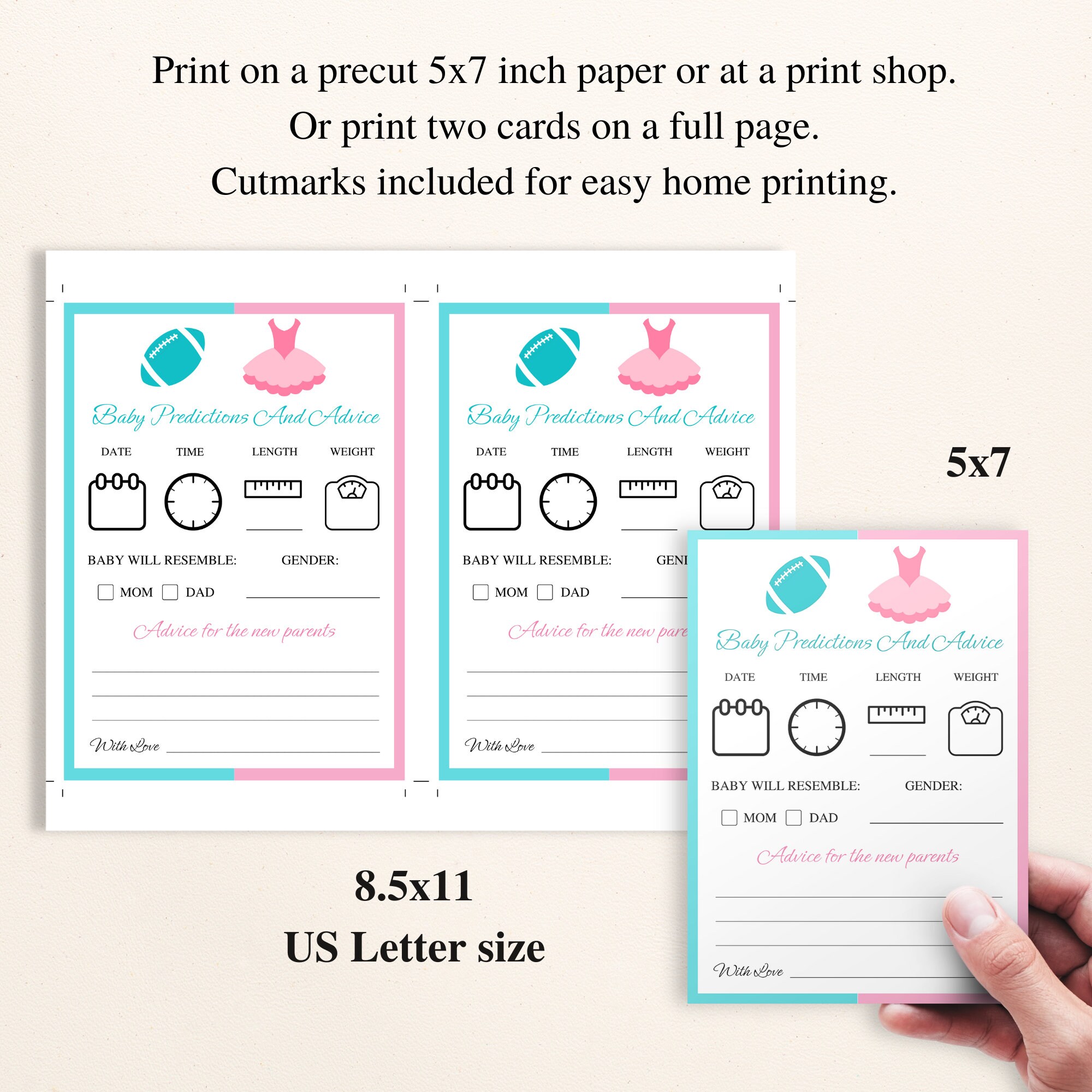 12 Printable Touchdowns or Tutus Gender Reveal Games Football Gender Reveal Party Games Pink and ...