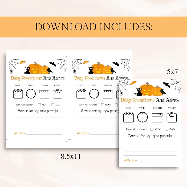 30 Printable Spooky Baby Shower Games: Halloween Baby Shower Game Bundle, Little Boo Baby Shower Games, Pumpkin Baby Shower Games, DOWNLOAD image 4