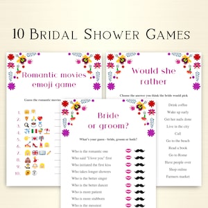 10 Printable Fiesta Bridal Shower Games, Mexican Bridal Shower Game ...