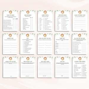 30 Printable Lion Baby Shower Games, Jungle Baby Shower Games, Safari Baby Shower Games, Safari Animals Baby Shower Games, DOWNLOAD image 7