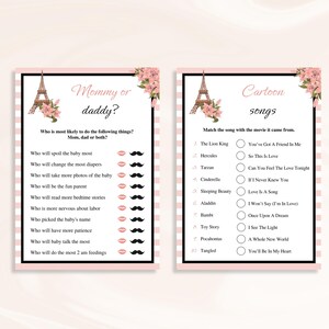 30 Printable Paris Baby Shower Games, Parisian Baby Shower Games, Eiffel Tower Baby Shower Games, France Baby Shower Games, DOWNLOAD image 2