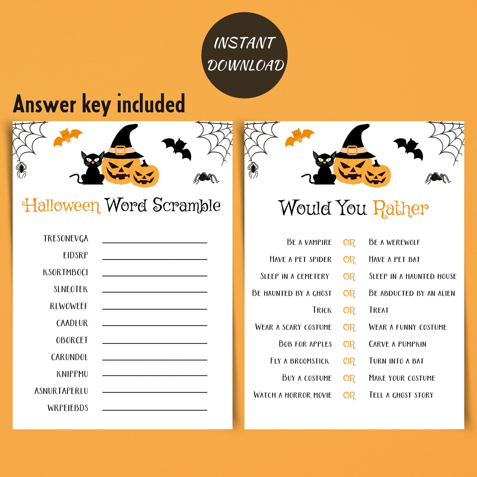 Halloween Party Spiele 5x7