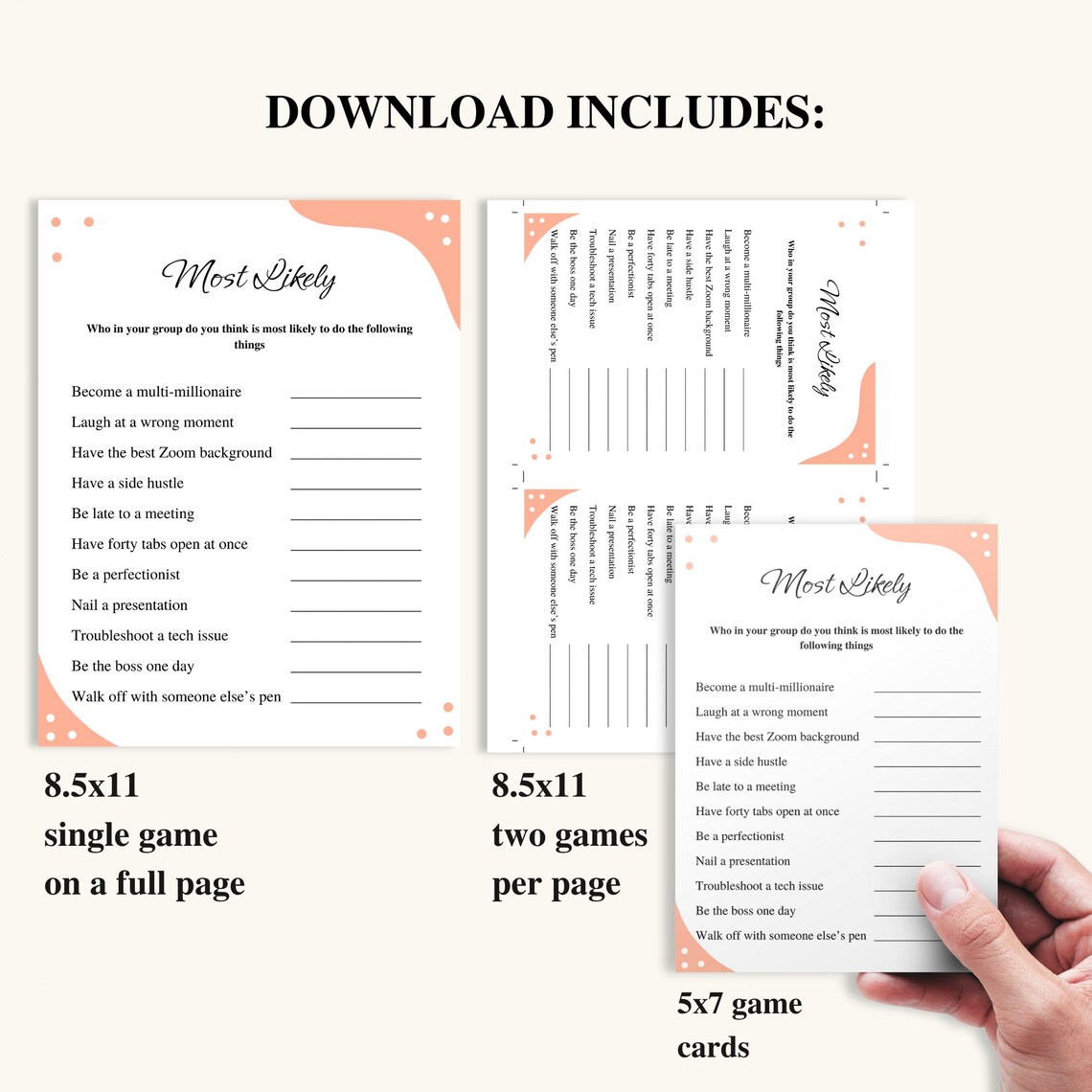10 Printable Office Party Games Work Party Games Team - Etsy