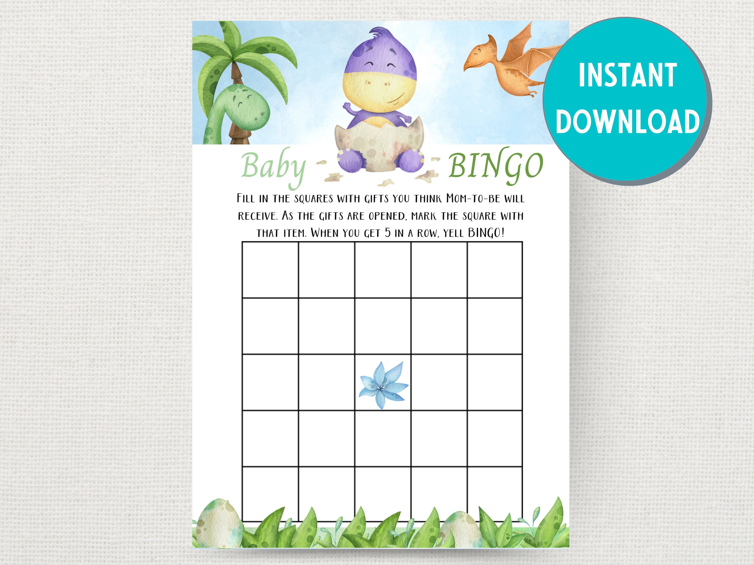 Dinosaur Baby Shower Bingo Game Dinosaur Theme Baby Shower Etsy Dinosaur Baby Shower Bingo Game Dinosaur Theme Baby Shower Etsy