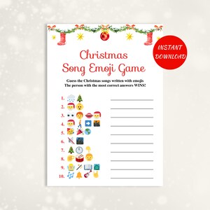 Printable Christmas Emoji Game, Christmas Party Game, Printable Xmas Game, Work Christmas Party Game, Adult Christmas Game, Holiday Game